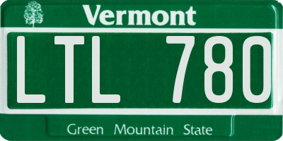 VT license plate LTL780