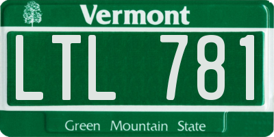 VT license plate LTL781