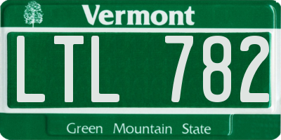 VT license plate LTL782