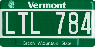 VT license plate LTL784