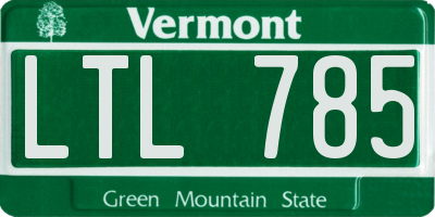 VT license plate LTL785