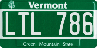 VT license plate LTL786