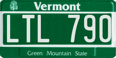 VT license plate LTL790