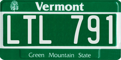 VT license plate LTL791