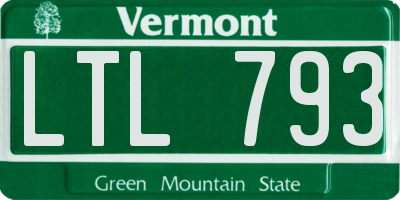 VT license plate LTL793