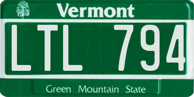VT license plate LTL794