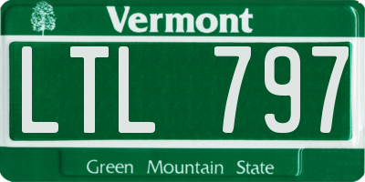 VT license plate LTL797