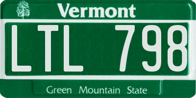 VT license plate LTL798