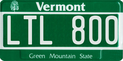 VT license plate LTL800