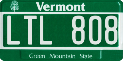 VT license plate LTL808