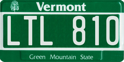 VT license plate LTL810