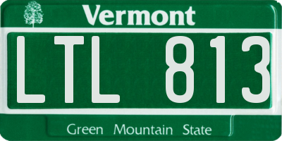 VT license plate LTL813