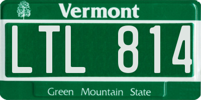 VT license plate LTL814