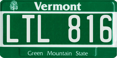 VT license plate LTL816