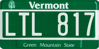 VT license plate LTL817