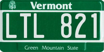 VT license plate LTL821