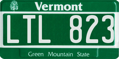 VT license plate LTL823
