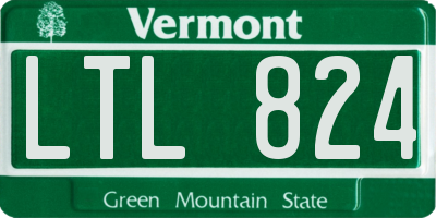 VT license plate LTL824