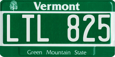 VT license plate LTL825
