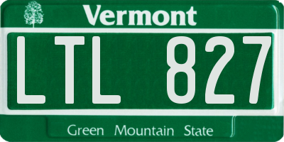VT license plate LTL827
