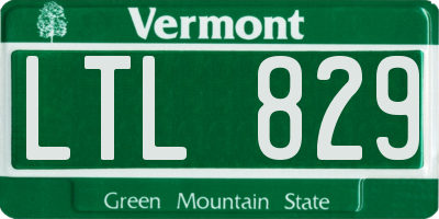VT license plate LTL829