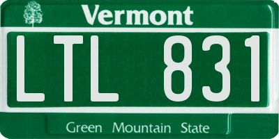 VT license plate LTL831