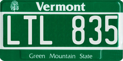 VT license plate LTL835