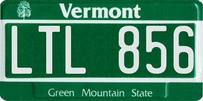 VT license plate LTL856