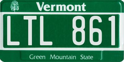 VT license plate LTL861