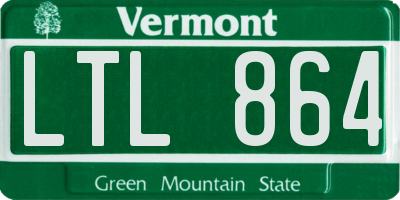 VT license plate LTL864