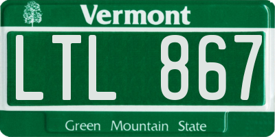 VT license plate LTL867