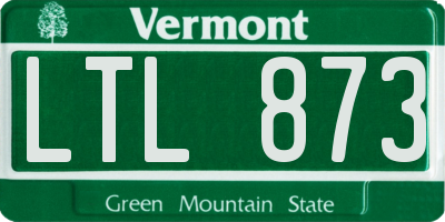 VT license plate LTL873