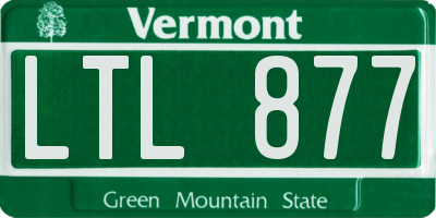 VT license plate LTL877