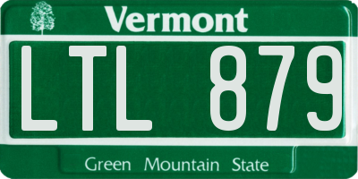 VT license plate LTL879