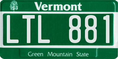 VT license plate LTL881