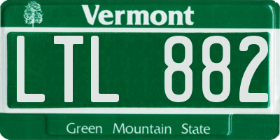 VT license plate LTL882