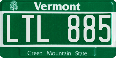 VT license plate LTL885