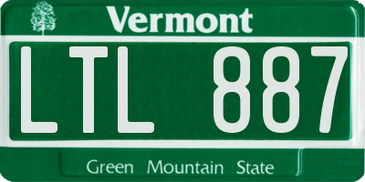 VT license plate LTL887