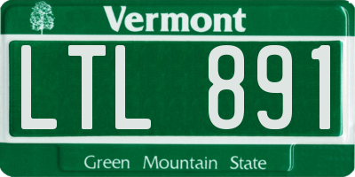 VT license plate LTL891