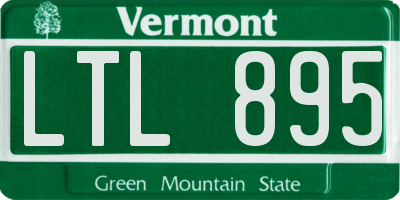 VT license plate LTL895