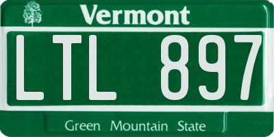 VT license plate LTL897