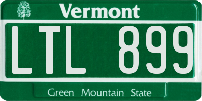 VT license plate LTL899