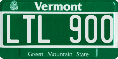 VT license plate LTL900
