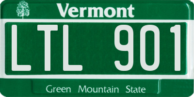 VT license plate LTL901
