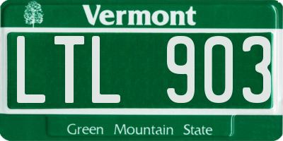 VT license plate LTL903