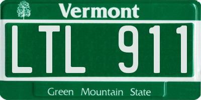 VT license plate LTL911