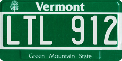 VT license plate LTL912