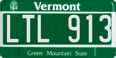VT license plate LTL913