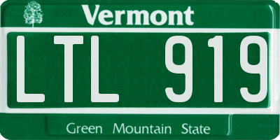 VT license plate LTL919