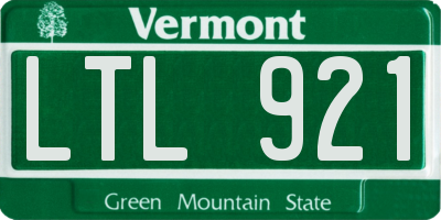 VT license plate LTL921